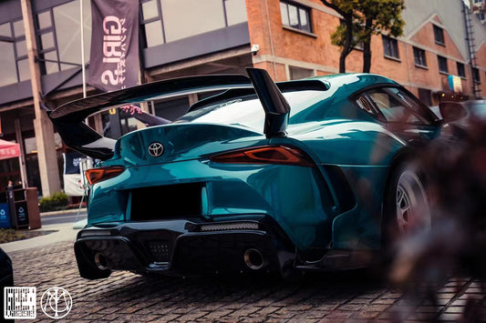 Toyota Supra MK5 A90 A91 3.0 2.0 Coupe 2020-ON with Aftermarket Parts - Unicorn GT3 Rear Roof Spoiler Carbon Fiber/FRP from Geex Village