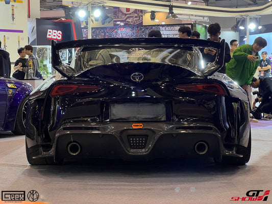 Toyota Supra MK5 A90 A91 3.0 2.0 Coupe 2020-ON with Aftermarket Parts - Unicorn GT3 Widebody Rear Wing Carbon Fiber/FRP from Geex Village