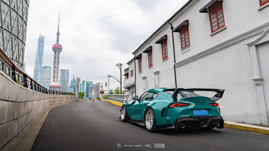 Toyota Supra MK5 A90 A91 3.0 2.0 Coupe 2020-ON with Aftermarket Parts - Unicorn GT3 Widebody Rear Wing Carbon Fiber/FRP from Geex Village