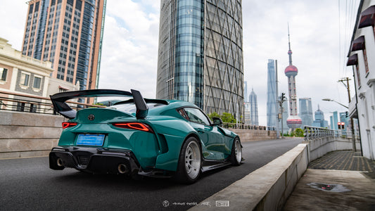 Toyota Supra MK5 A90 A91 3.0 2.0 Coupe 2020-ON with Aftermarket Parts - Unicorn GT3 Rear Roof Spoiler Carbon Fiber/FRP from Geex Village