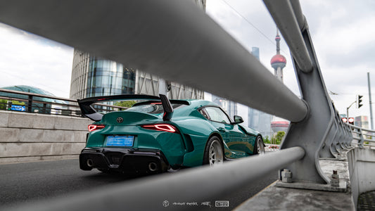 Toyota Supra MK5 A90 A91 3.0 2.0 Coupe 2020-ON with Aftermarket Parts - Unicorn GT3 Rear Roof Spoiler Carbon Fiber/FRP from Geex Village