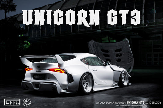 Toyota Supra MK5 A90 A91 3.0 2.0 Coupe 2020-ON with Aftermarket Parts - Unicorn GT3 Widebody Rear Wing Carbon Fiber/FRP from Geex Village