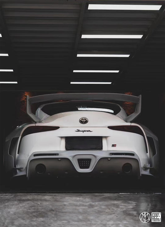 Toyota Supra MK5 A90 A91 3.0 2.0 Coupe 2020-ON with Aftermarket Parts - Unicorn GT3 Widebody Rear Wing Carbon Fiber/FRP from Geex Village