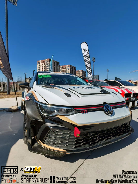 Volkswagen Golf GTI R MK8 2022-ON with Aftermarket Parts - Center Hood Vent Cutout Carbon Fiber from Geex Village