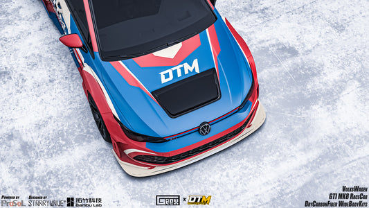 Volkswagen Golf GTI R MK8 2022-ON with Aftermarket Parts - Center Hood Vent Cutout Carbon Fiber from Geex Village