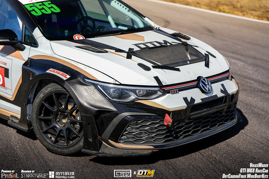 Volkswagen Golf GTI & R-Line MK8 2022 2023 2024 with Aftermarket Parts - Front Bumper Cutout Carbon Fiber from Geex Village
