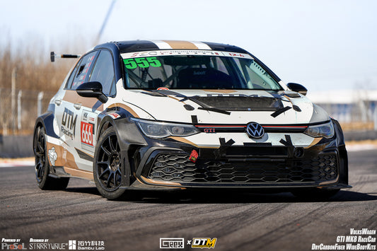 Volkswagen Golf GTI & R-Line MK8 2022 2023 2024 with Aftermarket Parts - Front Bumper Cutout Carbon Fiber from Geex Village