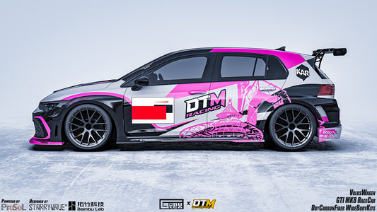 Volkswagen Golf GTI R MK8 2022-ON with Aftermarket Parts - Side Skirts and Extension Carbon Fiber from Geex Village