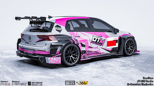 Volkswagen Golf GTI R MK8 2022-ON with Aftermarket Parts - Side Skirts and Extension Carbon Fiber from Geex Village