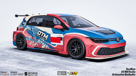 Volkswagen Golf GTI R MK8 2022-ON with Aftermarket Parts - Side Skirts and Extension Carbon Fiber from Geex Village