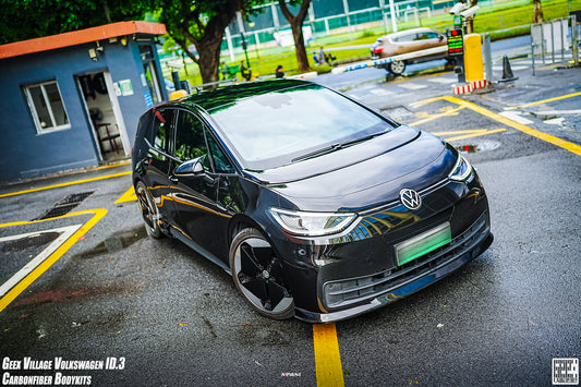 Volkswagen ID.3 Pro Performance / S E11E12 2020 2021 2022 with Aftermarket Parts - Front Lip Carbon Fiber from Geex Village