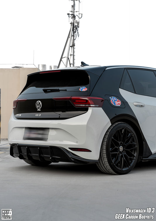 Volkswagen ID.3 Pro Performance / S E11E12 2020 2021 2022 with Aftermarket Parts - Rear Diffuser Carbon Fiber from Geex Village