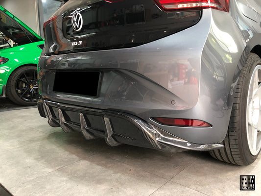 Volkswagen ID.3 Pro Performance / S E11E12 2020 2021 2022 with Aftermarket Parts - Rear Diffuser Carbon Fiber from Geex Village