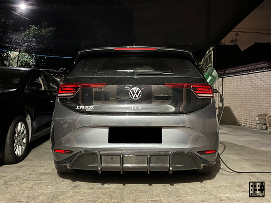 Volkswagen ID.3 Pro Performance / S E11E12 2020 2021 2022 with Aftermarket Parts - Rear Diffuser Carbon Fiber from Geex Village