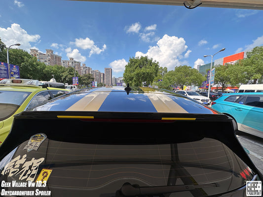 Volkswagen ID.3 Pro Performance / S E11E12 2018-ON with Aftermarket Parts - V1 Rear Roof Spoiler Carbon Fiber from Geex Village