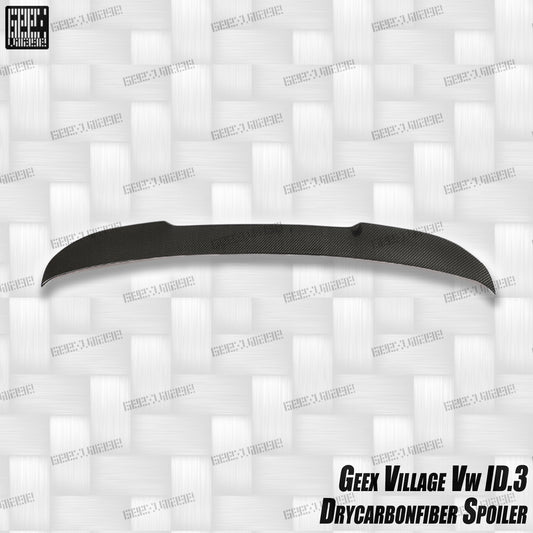 Volkswagen ID.3 Pro Performance / S E11E12 2018-ON with Aftermarket Parts - V2 Rear Roof Spoiler Carbon Fiber from Geex Village