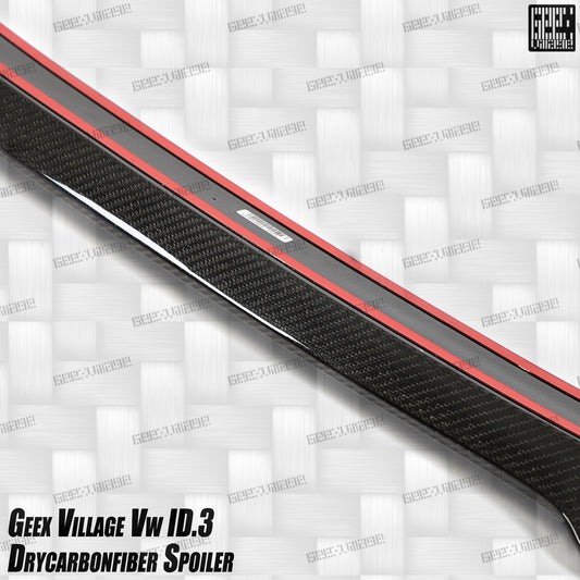 Volkswagen ID.3 Pro Performance / S E11E12 2018-ON with Aftermarket Parts - V2 Rear Roof Spoiler Carbon Fiber from Geex Village
