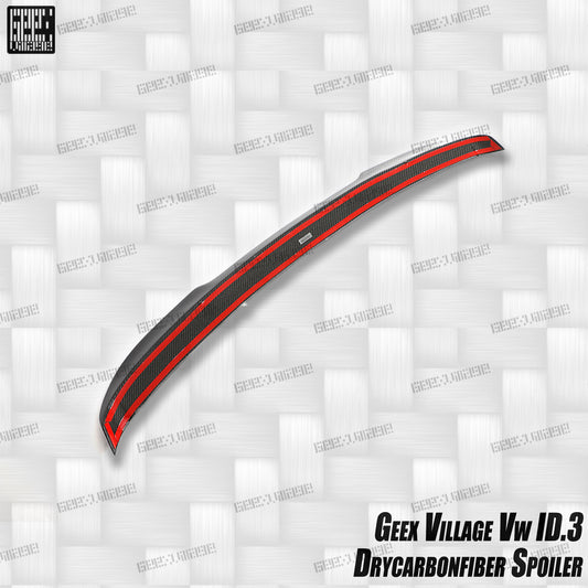 Volkswagen ID.3 Pro Performance / S E11E12 2018-ON with Aftermarket Parts - V2 Rear Roof Spoiler Carbon Fiber from Geex Village