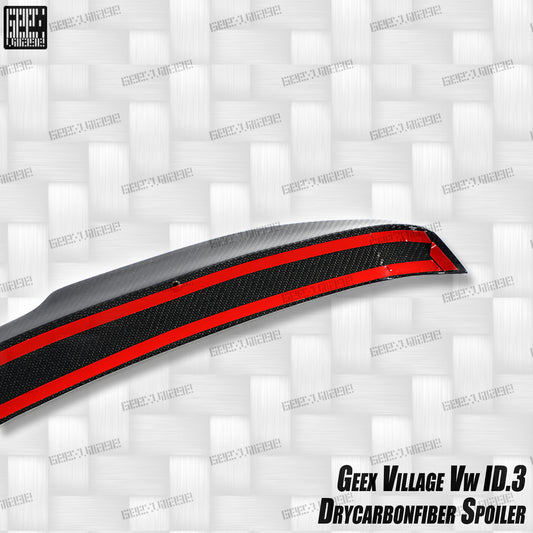Volkswagen ID.3 Pro Performance / S E11E12 2018-ON with Aftermarket Parts - V2 Rear Roof Spoiler Carbon Fiber from Geex Village