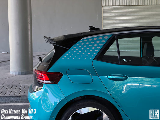 Volkswagen ID.3 Pro Performance / S E11E12 2018-ON with Aftermarket Parts - V2 Rear Roof Spoiler Carbon Fiber from Geex Village