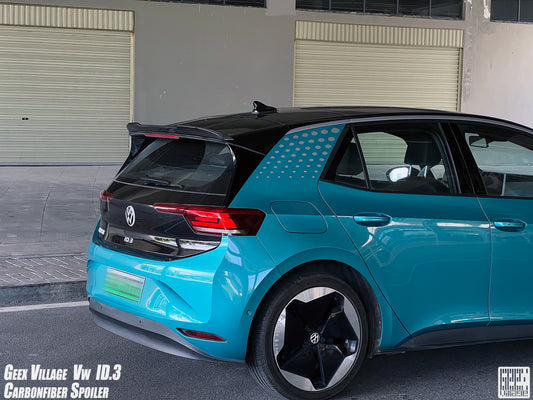 Volkswagen ID.3 Pro Performance / S E11E12 2018-ON with Aftermarket Parts - V2 Rear Roof Spoiler Carbon Fiber from Geex Village