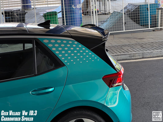 Volkswagen ID.3 Pro Performance / S E11E12 2018-ON with Aftermarket Parts - V2 Rear Roof Spoiler Carbon Fiber from Geex Village