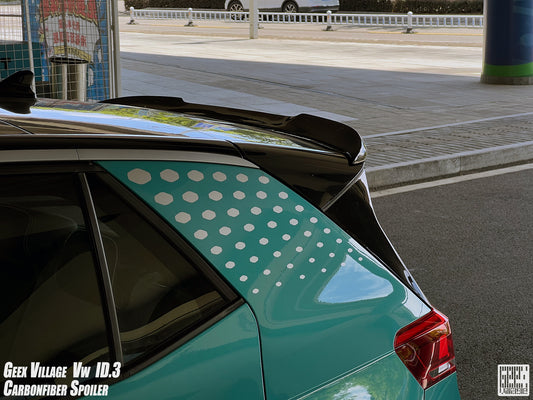 Volkswagen ID.3 Pro Performance / S E11E12 2018-ON with Aftermarket Parts - V2 Rear Roof Spoiler Carbon Fiber from Geex Village