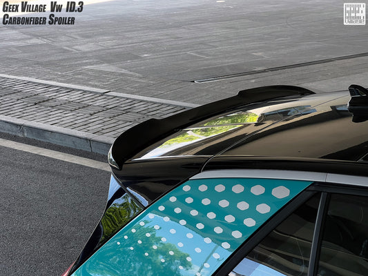 Volkswagen ID.3 Pro Performance / S E11E12 2018-ON with Aftermarket Parts - V2 Rear Roof Spoiler Carbon Fiber from Geex Village