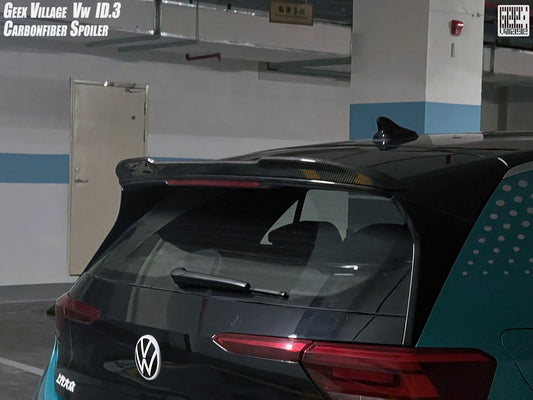 Volkswagen ID.3 Pro Performance / S E11E12 2018-ON with Aftermarket Parts - V2 Rear Roof Spoiler Carbon Fiber from Geex Village