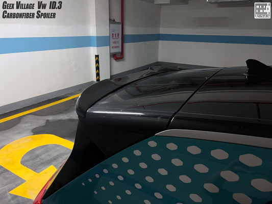Volkswagen ID.3 Pro Performance / S E11E12 2018-ON with Aftermarket Parts - V2 Rear Roof Spoiler Carbon Fiber from Geex Village