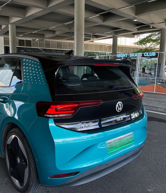 Volkswagen ID.3 Pro Performance / S E11E12 2018-ON with Aftermarket Parts - V2 Rear Roof Spoiler Carbon Fiber from Geex Village