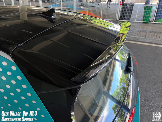 Volkswagen ID.3 Pro Performance / S E11E12 2018-ON with Aftermarket Parts - V2 Rear Roof Spoiler Carbon Fiber from Geex Village