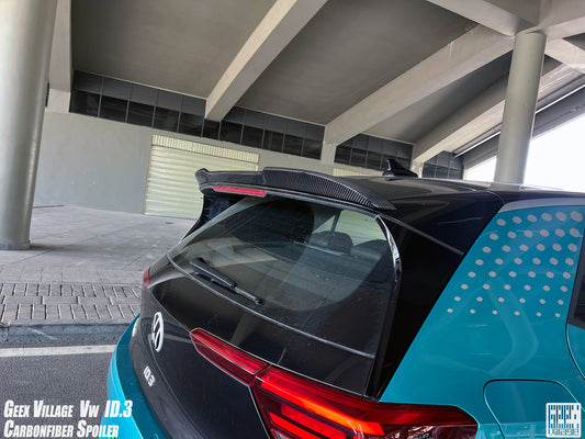 Volkswagen ID.3 Pro Performance / S E11E12 2018-ON with Aftermarket Parts - V2 Rear Roof Spoiler Carbon Fiber from Geex Village