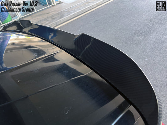 Volkswagen ID.3 Pro Performance / S E11E12 2018-ON with Aftermarket Parts - V2 Rear Roof Spoiler Carbon Fiber from Geex Village