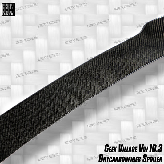 Volkswagen ID.3 Pro Performance / S E11E12 2018-ON with Aftermarket Parts - V2 Rear Roof Spoiler Carbon Fiber from Geex Village