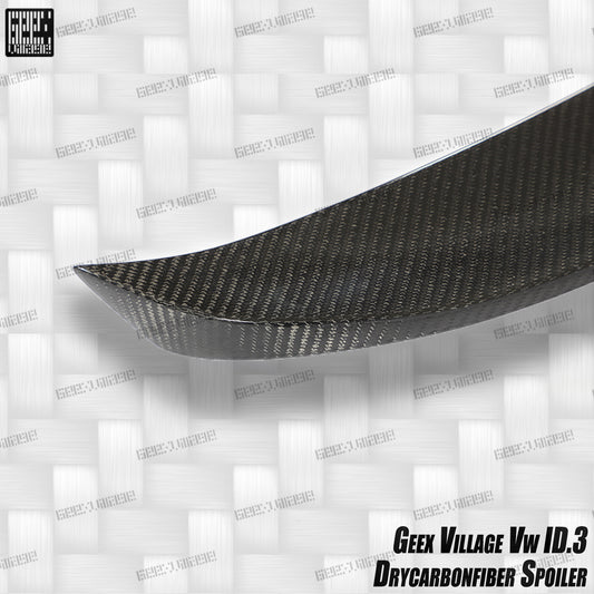 Volkswagen ID.3 Pro Performance / S E11E12 2018-ON with Aftermarket Parts - V2 Rear Roof Spoiler Carbon Fiber from Geex Village