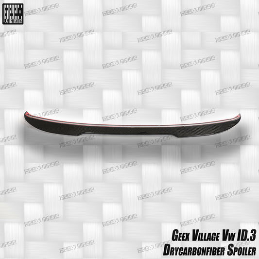 Volkswagen ID.3 Pro Performance / S E11E12 2018-ON with Aftermarket Parts - V2 Rear Roof Spoiler Carbon Fiber from Geex Village