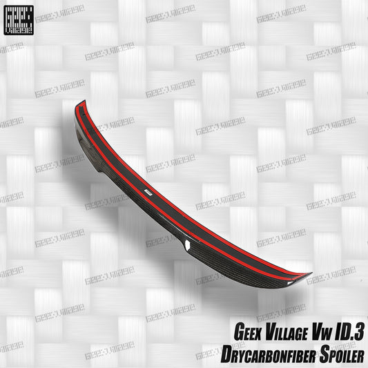 Volkswagen ID.3 Pro Performance / S E11E12 2018-ON with Aftermarket Parts - V2 Rear Roof Spoiler Carbon Fiber from Geex Village