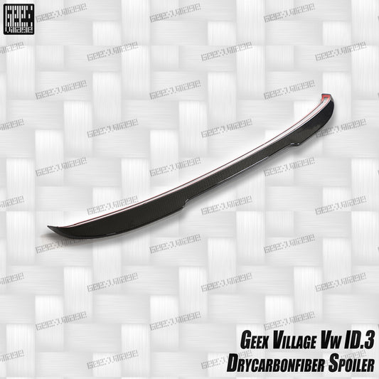 Volkswagen ID.3 Pro Performance / S E11E12 2018-ON with Aftermarket Parts - V2 Rear Roof Spoiler Carbon Fiber from Geex Village