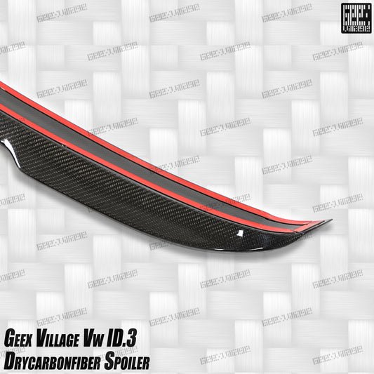 Volkswagen ID.3 Pro Performance / S E11E12 2018-ON with Aftermarket Parts - V2 Rear Roof Spoiler Carbon Fiber from Geex Village
