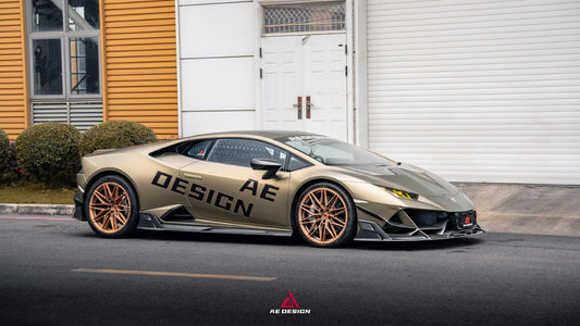 Lamborghini Huracan LP580 LP610 EVO RWD AWD Tecnica Performante 2015 2016 2017 2018 2019 2020 2021 2022 2023 2024 with Aftermarket Parts - Side Skirts Dry Pre-preg Carbon Fiber from ArmorExtend
