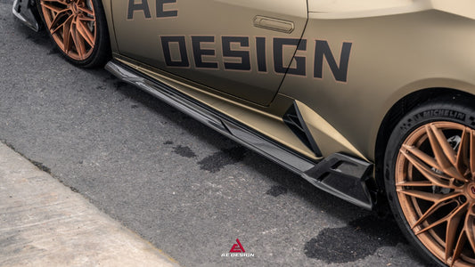 Lamborghini Huracan LP580 LP610 EVO RWD AWD Tecnica Performante 2015 2016 2017 2018 2019 2020 2021 2022 2023 2024 with Aftermarket Parts - Side Skirts Dry Pre-preg Carbon Fiber from ArmorExtend