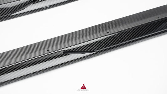 Lamborghini Huracan LP580 LP610 EVO RWD AWD Tecnica Performante 2015 2016 2017 2018 2019 2020 2021 2022 2023 2024 with Aftermarket Parts - Side Skirts Dry Pre-preg Carbon Fiber from ArmorExtend