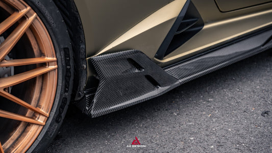 Lamborghini Huracan LP580 LP610 EVO RWD AWD Tecnica Performante 2015 2016 2017 2018 2019 2020 2021 2022 2023 2024 with Aftermarket Parts - Side Skirts Dry Pre-preg Carbon Fiber from ArmorExtend