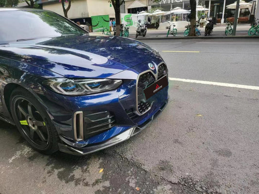 BMW I4 M50 / e Drive 40 G26 2022-ON & 4 Series Gran Coupe M440i 430i G26 2022-ON (with M-package bumper, does not fit base model) with Aftermarket Parts - AE Style Carbon Fiber Front Canards from ArmorExtend