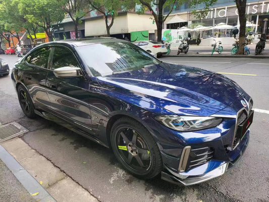BMW I4 M50 / e Drive 40 G26 2022-ON & 4 Series Gran Coupe M440i 430i G26 2022-ON (with M-package bumper, does not fit base model) with Aftermarket Parts - AE Style Carbon Fiber Front Canards from ArmorExtend