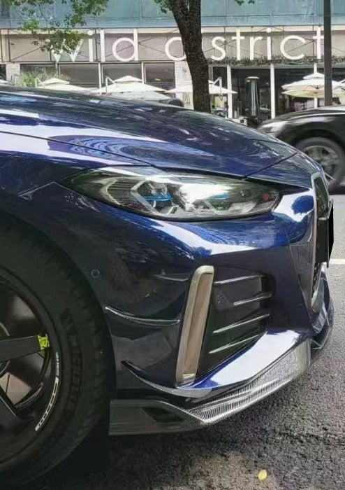 BMW I4 M50 / e Drive 40 G26 2022-ON & 4 Series Gran Coupe M440i 430i G26 2022-ON (with M-package bumper, does not fit base model) with Aftermarket Parts - AE Style Carbon Fiber Front Canards from ArmorExtend