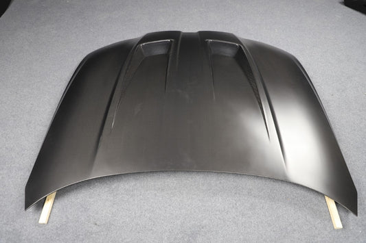 BMW M3 / M3C G80 G81 & M4 / M4C G82 G83 2021 2022 2023 2024 with Aftermarket Parts - Hood Bonnet Double-sided Pre-preg Carbon Fiber from TAKD Carbon