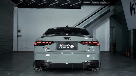 Karbel Dry Carbon Fiber Rear Spoiler Ver.1 For Audi Audi RS5 & S5 A5 S-Line & A5 B9 B9.5 2017-Early 2025 4 Door Sedan