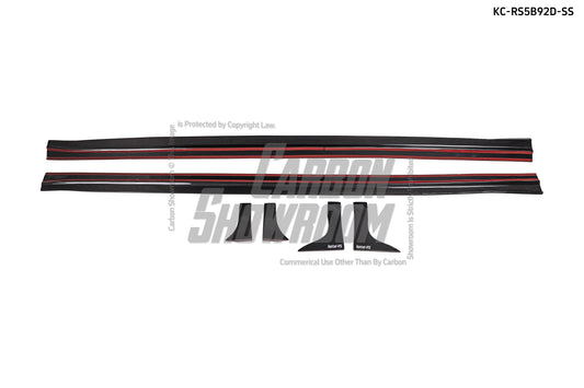 udi RS5 B9 2017 2018 2019 with Aftermarket Parts - Side Skirts Pre-preg Carbon Fiber from Karbel Carbon